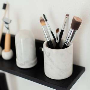 Natural Marble Pencil <b>Pen</b> Holder Jar for Desk, Marble <b>Pen</b> Holder Hand Made,, Stone <b>Pen</b> and Pencil Holder Cups Desk Organization - Product Image 4