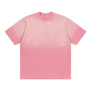 100% algodón holgado de alta calidad, ropa de calle holgada, camiseta con logotipo personalizado bordado impreso, camiseta de lavado ácido para hombres - Product Image 5