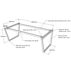 200x100 Minimalist Trapez Concept Assembly Conference <b>Table</b> Legs Luxury <b>Office</b> Furniture for Hotel Use-HCTC018 - Product Image 6