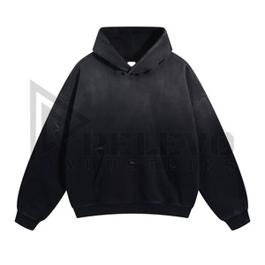 Sudadera con capucha de lavado ácido de varios colores de peso pesado 450GSM, sudaderas con capucha de gran tamaño para hombres - Product Image 3