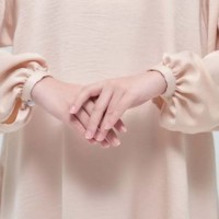 Mütevazı Uzun Kollu Şifon Doğal Bel Kesimli Düz Silüetli Nefes Alabilen Çevre Dostu Abiye/Resmi Maksi Elbise