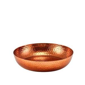 Bol de service en cuivre martelé artistique fait à la main pour la décoration intérieure de la maison affichage de table à manger ou célébrations festives - Product Image 1