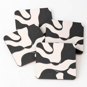 5040 Mango <b>Wood</b>/Acacia <b>Wood</b> Over Printed Tea Serving Coasters 4 Pieces Set - Product Image 3