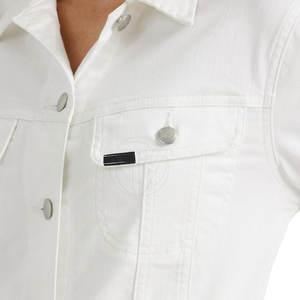 Vestes en jean en toile tricotée pour femmes, faible MOQ - Respirantes, écologiques, design personnalisé, légères, 100% coton - Product Image 4