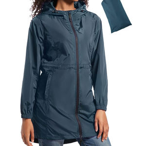 Diseño de logotipo personalizado ropa de calle cortavientos lluvia chaqueta al aire libre Nylon Softshell impermeable tejido deportes chaqueta para correr para las mujeres - Product Image 1
