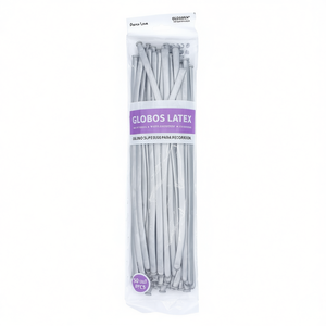 Party Love Latex <b>Balloons</b> 260S <b>Silver</b> Metallic 50pcs Pack For Decoration - Product Image 2