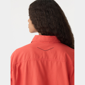 Camisa de manga larga de oficina Formal de moda para mujer, decoración de botones, bolsillos, tela tejida, camisas de mezclilla para otoño y primavera - Product Image 6