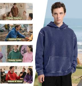 <b>Men's</b> 100% Cotton Pullover <b>Sweatshirt</b> Plain <b>White</b> Hoodie Minimalist Streetwear Soft Winter Wear Custom Options Dye Technique - Product Image 5