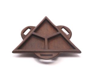 ถาดเสิร์ฟผลไม้และของขบเคี้ยวทำจากไม้แห้งทรงสามเหลี่ยมตามสั่ง - Product Image 3