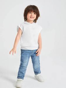 Ensemble deux pièces décontracté à capuche sans manches pour adultes, en coton doux, tenue d'hiver unisexe - Product Image 4