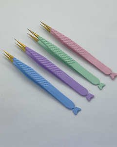 Pinzas para extensiones de pestañas Pinzas para pestañas de calidad fina de acero inoxidable Pinzas para pestañas rectas y curvas de calidad superior - Product Image 4
