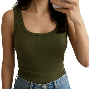 Camiseta sin mangas para mujer, venta al por mayor, de punto de algodón, sin mangas, transpirable, ecológico, plumas, ropa de calle, moda informal, colección de verano - Product Image 3