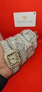 Luxury Custom <b>Men's</b> Mechanical <b>Watch</b> Moissanite Diamond Dial High Quality Stainless Steel Band Rectangle Crystal ETA Auto Date - Product Image 2