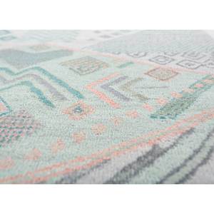 Tapis géométrique rectangulaire en laine et soie de bambou noué à la main Manchaha Ivory pour salon et couloir - Les-1850 - Product Image 3
