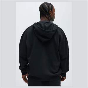 Sweat-shirts pour hommes de qualité supérieure, à fermeture éclair, brodés, respirants, à épaules tombantes, grande taille, 100% coton, écologiques, haut de gamme - Product Image 2