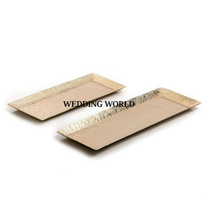 Ensemble de deux plateaux à chocolat en métal dorés Plateau à chocolat fabriqué à la main de qualité supérieure Plateau à chocolat fantaisie de taille personnalisée - Product Image 6