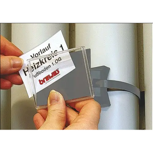 Supporto per segnali Quick incl. fascia di tensione e copertura KST grigia per tubi fino a Ø 200 mm - Product Image 2