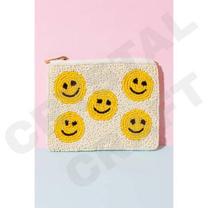 Pochette à monnaie perlée Kolly Seed beau portefeuille porte-monnaie perlé personnalisé pour les femmes pochette à monnaie à la mode avec - Product Image 6