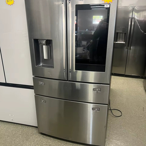Meilleures ventes %100 2025 28 Cu.Ft. Réfrigérateur à portes françaises 4 portes avec écran tactile 21,5 pouces Family en acier inoxydable - Product Image 3