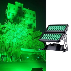 Arandela de pared de doble cabezal IP65 Luz de escenario Lámpara de proyección RGBW Iluminación de paisaje impermeable DMX512 Luces de inundación LED a todo color - Product Image 1