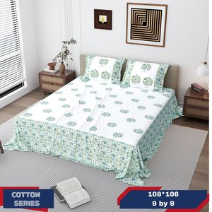 Bedsheets With Pillow Covers King Queen Size French Fragrant Breeze Design Long Staple Cotton 100% Cotton King Size <b>Double</b> <b>Bed</b> - Product Image 1