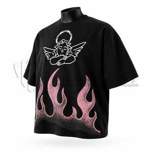 Camiseta Personalizada con Estampado Urbano, Camiseta Gráfica de Algodón Oversize, Fabricante de Ropa OEM ODM - Product Image 3