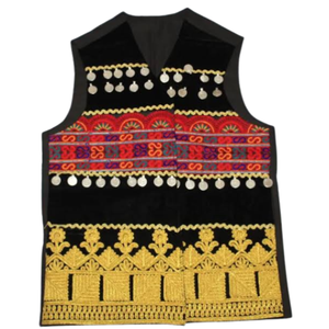 Gilets pour hommes traditionnels tribaux afghans Nouveau design Brodé Manteau de taille plus pour hommes Ethnique Indien Gilets et gilets pour hommes - Product Image 2