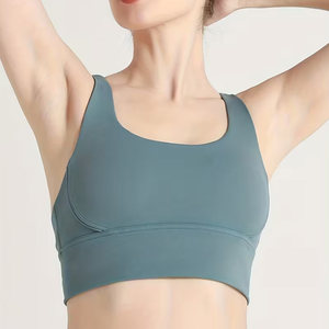 Nouvel arrivage Ensemble de yoga professionnel pour femmes Motif solide Haute qualité Respirant Spandex/Nylon 2 pièces Vente en gros - Product Image 3