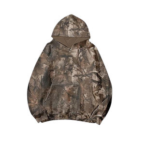 Sweat à capuche en molleton 100% coton délavé blanc de qualité supérieure Unisexe décontracté confortable à porter au quotidien - Product Image 6