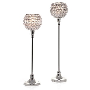 Classique décoratif cristal Table de mariage pièce maîtresse argent plaqué gobelet bougeoir événement et fête fournitures - Product Image 1