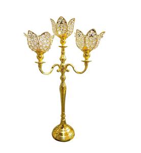Antique <b>Brass</b> Metal Candle <b>Holder</b> For Tabletop Decoration With Traditional Vintage Craftsmanship And Elegant Royal Appeal - Product Image 3