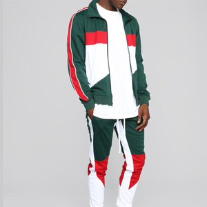 Logo en ligne Ensemble de jogging décontracté pour homme Survêtement deux pièces en nylon et polyester avec coupe-vent cargo respirant pour homme - Product Image 1