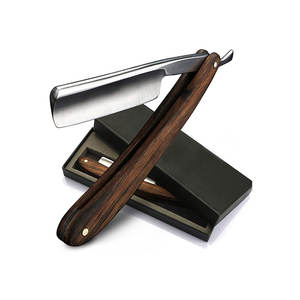 Navaja de Afeitar de Hoja Recta con Mango de Madera de Alta Calidad, Navaja de Afeitar Clásica para Hombre, Afeitado en Seco y Húmedo, Uso en Casa y Salón - Product Image 1