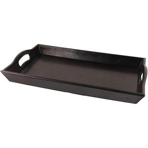 Plateau en métal aluminium artisanal avec un accent floral doré unique, vaisselle, plateau de service pour les collations, décoration de mariage en vente - Product Image 4