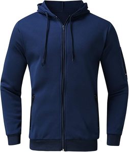 Custom Logo Printed Solid Casual Mens Sweatsuit Jogger Sets Hooded <b>Jacket</b> Sweatpants & Hoodie 2-Piece Tracksuit Set - Product Image 5