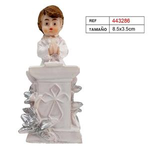 Figura de Niño de Comunión para Fiesta, 8.5x3.5cm, Decoración Religiosa, Elegante Artículo para Eventos - Product Image 1