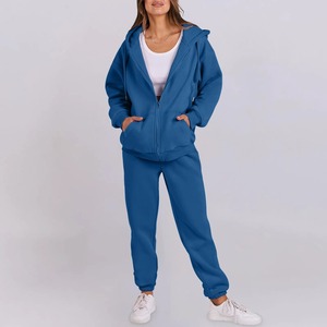 Ensembles de survêtement pour hommes, sweat à capuche et pantalon pour femmes, couleur unie, pull à capuche + pantalon, ensembles de vêtements de sport décontractés pour hommes - Product Image 4
