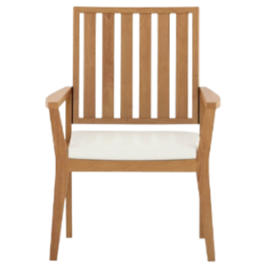 Chaise de restaurant en teck de qualité supérieure avec assise en mousse souple, design moderne et élégant - Product Image 2