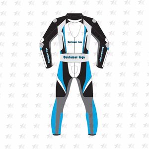 Traje de carreras de motos personalizable con características a prueba de viento y protección Fabricación profesional cómoda con logotipo personalizado - Product Image 3