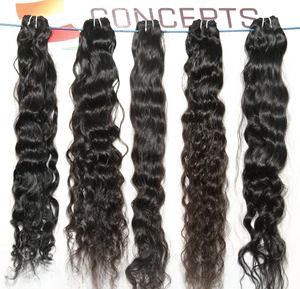 Extensiones de Cabello Humano Virgen Indio 100% Natural Sin Procesar, Ondulado, Largo, Mechones Individuales, Cutícula, Ondas Económicas - Product Image 1