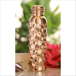 Botella de cobre de Amazons, diseño personalizado, estilo Metal, precio bajo, antiguo, elegante, hecho a mano, indio, superventas, botella martillada de cobre - Product Image 1
