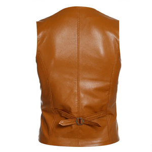 Chaleco de Cuero Casual para Hombre, Ropa de Invierno de Alta Calidad para Exteriores, Reversible, Transpirable e Impermeable, Talla Grande para Hombre, Casual de Verano - Product Image 2