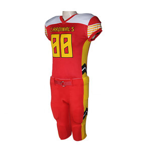 ชุดเสื้ออเมริกันฟุตบอลแบบสั่งทำสีใหม่ล่าสุด แขนสั้น ชื่อทีมสั่งทำได้ คุณภาพสูง โลโก้สั่งทำได้ ขายดี - Product Image 3