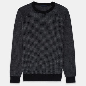 Suéter personalizable de manga larga con cuello redondo de algodón 100% de alta calidad transpirable antiarrugas antiencogimiento gris negro para invierno - Product Image 1