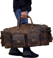 Sac de sport en cuir fait à la main personnalisé Weekender voyage fourre-tout mode de luxe toile fermeture à glissière géométrique usage quotidien
