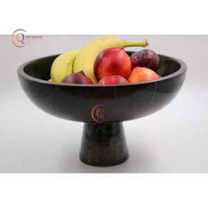 Bol de service Design abstrait Fait à la main en marbre naturel Fruits et Sancks Bol de service Bol de nouilles japonaises en marbre blanc moderne - Product Image 4