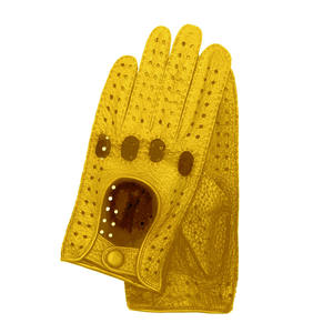 Venta al por mayor Último diseño Guantes de conductor de moda de cuero de piel de cordero Guantes duraderos de conducción de automóviles sin forro de alto rendimiento - Product Image 2