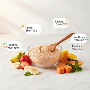 Mascarilla Facial de Frutas Mixtas Naturales, OEM/ODM, Marca Privada Disponible, Tamaño de Viaje, Blanqueadora, Iluminadora, Antienvejecimiento, de Barro Herbal - Product Image 4