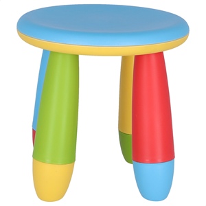 Sgabello per Bambini WELL HOME Blu, Design in Plastica Resistente, Diametro 30x26 cm, Sedia per Bambini - Product Image 5