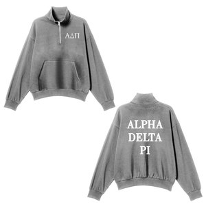 Sweat-shirt de sororité à logo personnalisé pour femmes surdimensionné en polyester/coton col rond écologique anti-boulochage hiver collège grec - Product Image 4